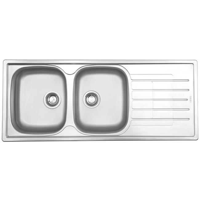 Cascade Double Bowl Sink 90mm Waste Cascade Double Bowl Sink 90mm Waste